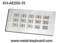 15 Anahtarlı Paslanmaz Çelik Metal Kiosk Klavye Özelleştirilebilir Sayısal Tuş Takımı 3 x 5 Düzene Göre