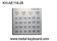 28 Keyli Toz Korumalı Panel Montajlı Metal Erişim Kontrolü Klavye