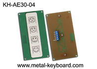 4 Keys Metal Kiosk Klavye, servis değerlendirme cihazı için paslanmaz çelik tuş takımı