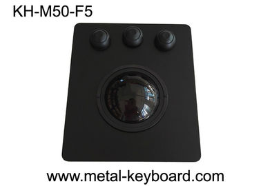 50mm Siyah Panel Dağı Trackball Yüksek Hassasiyet PS / 2 / USB Arabirimi OEM / ODM Daİremİz