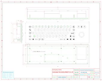 67 Keys Ruggedized Klavye / Lazerli Trackball Metal Bilgisayar Klavyesi