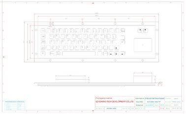 Touchpad ve Fare Tuşları ile Toz Geçirmez Endüstriyel Bilgisayar Klavye Metal