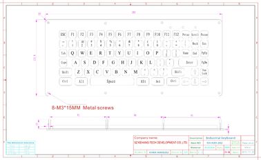 85 Keys Mini Endüstriyel Metal Klavye toz geçirmez, anti - korozif