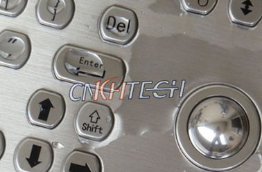 25G Lazerli Trackball Fare ve Butonlu 67 Keys Endüstriyel Ss Metal Bilgisayar Klavye