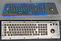 Ergonomik Tasarımlı Sağlam Arkadan Işıklı Metal Klavye Trackbal, USB arabirimi