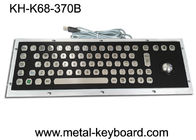 IP65 Paslanmaz Çelik İztopu ile Siyah Metal Bilgisayar Endüstriyel Klavye