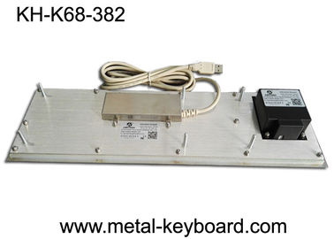 Rugged Vandal resistant metal keyboard with trackball , PS / 2 connector