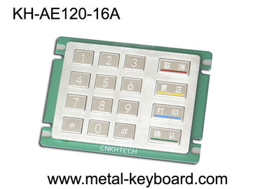 Paslanmaz Paslanmaz Çelik Sayısal Panel montajlı 4x4 Matrix 16 Tuş Takımı