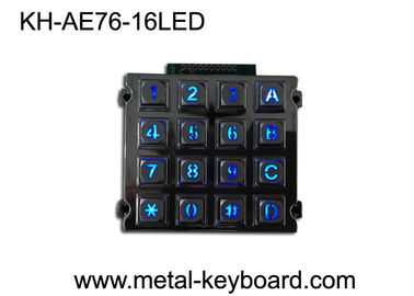 Dayanıklı Sayısal Tuş Takımı, 16 Anahtarlı Arkalıklı Nokta Vuruşlu Metal Kiosk Klavye