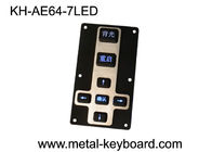 Arka Işıklandırmalı Suya Dayanıklı Silikon Kauçuk 7 Anahtarlı Metal Kiosk Klavye / Metal Panelli Tuş Takımlı