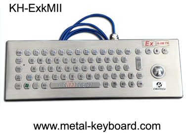 Trackball Fare ile EX ibIIB T6 Sağlam Klavye Paslanmaz Çelik Malzeme