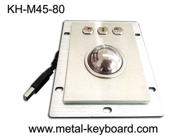 Panel Paslanmaz Çelik Kiosk Trackball Çapı 45mm Topu Optik Kodlayıcılar Monte