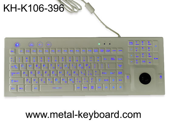 PS2 Kauçuk Endüstriyel Silikon Klavye Trackball Mouse ile Sağlamlaştırılmış Arka Işık