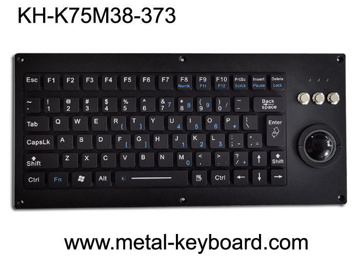 Trackball USB PS2 ile Fırçalanmış SS Ayarlanabilir Endüstriyel Klavye