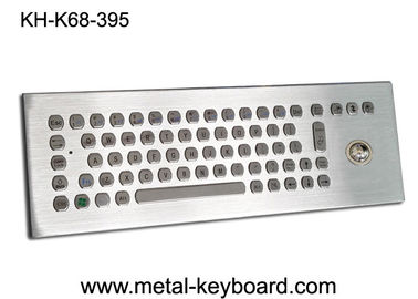 67 tuşlu Metal masaüstü Sanayi Kontrol Platformu için Trackball&#39;lu endüstriyel klavye