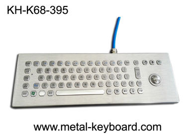 Trackball Mouse&#39;lu Masaüstü Sağlam Metal Endüstriyel Bilgisayar Klavyesi